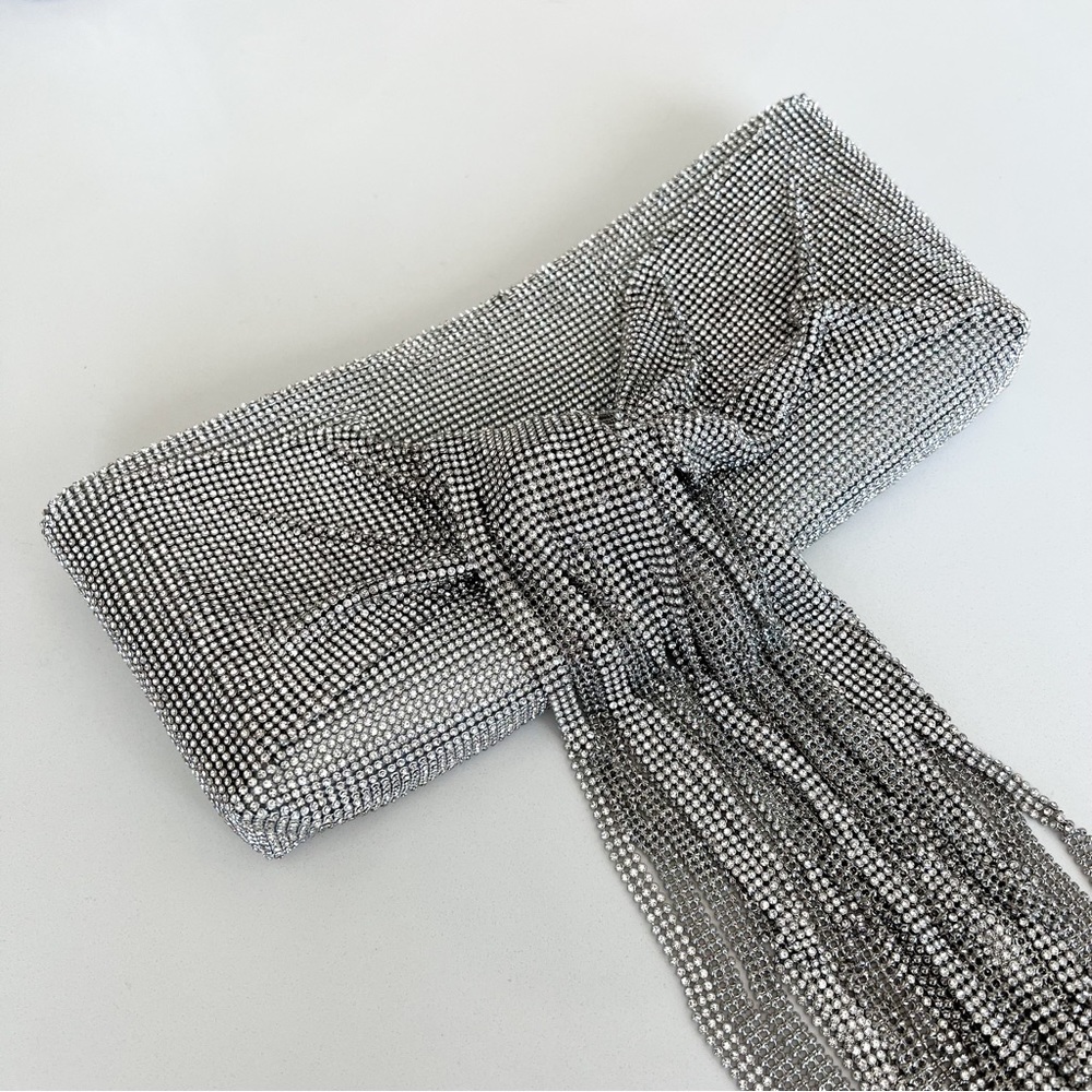 Cult Gaia Banu Mini Fringe Clutch in Clear - Picture 5 of 14
